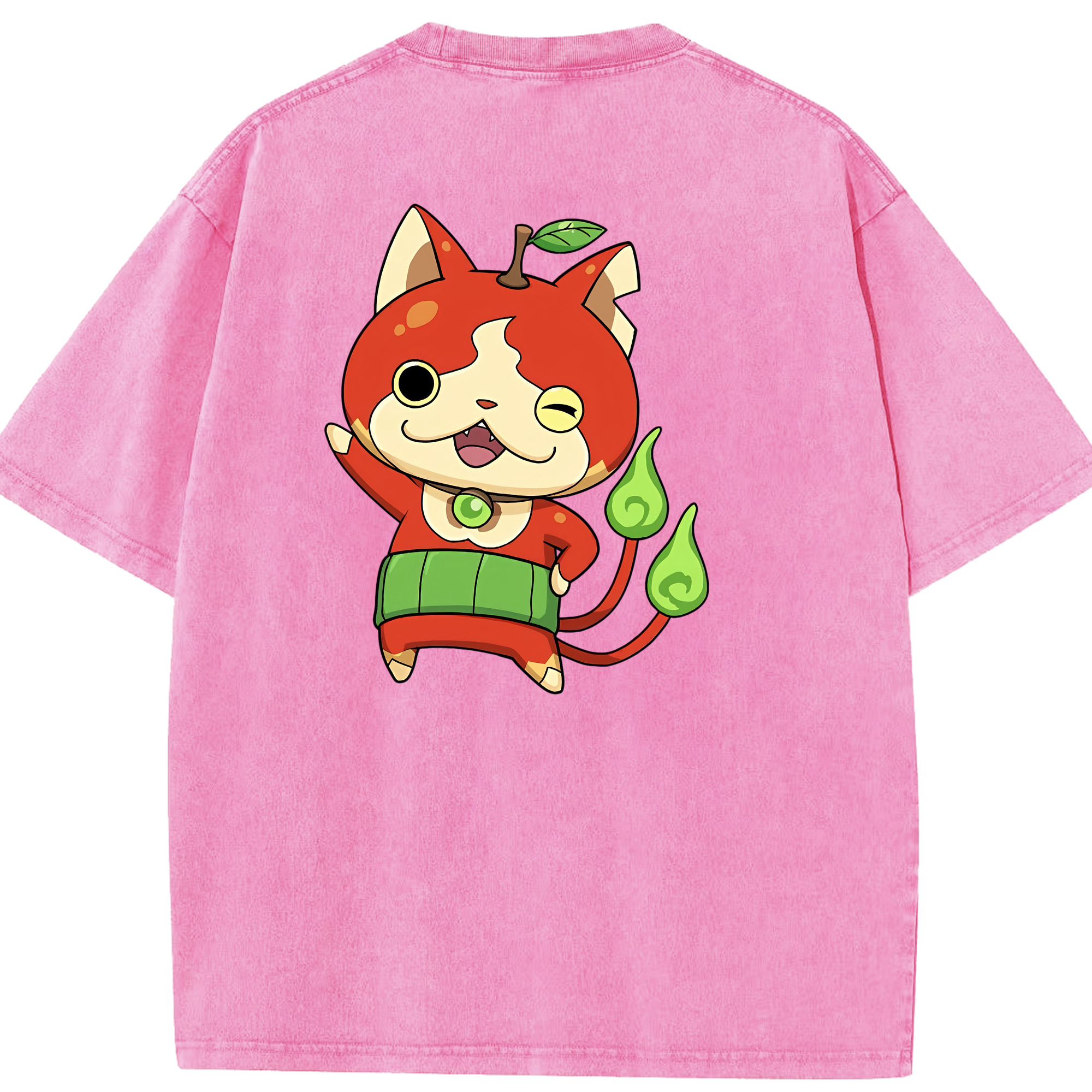 （画像用） 妖怪ウォッチ Yo-kai Watch 綿100% ヴィンテージ風 半袖Tシャツ（背面プリント）